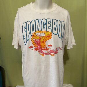 SpongeBob SquarePants Nickelodeon 2023 Men's Beige T Shirt Large